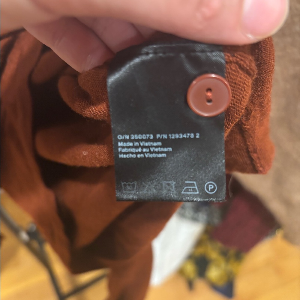 COS Rust Button-Down Lightweight Wool Cardigan - image 5